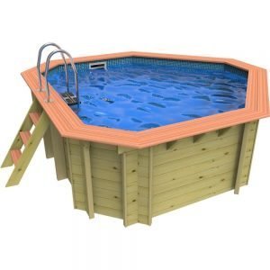 Plastica Richmond Corner Wooden Swimming Pool – 3.3m X 3.3m